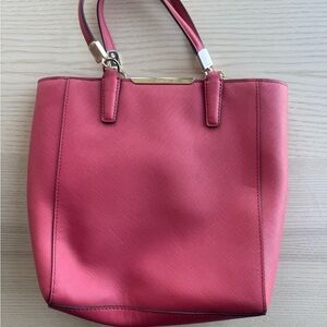COACH Madison Saffiano Mini Tote Bag in Pink. Full set with strap and wallet.
